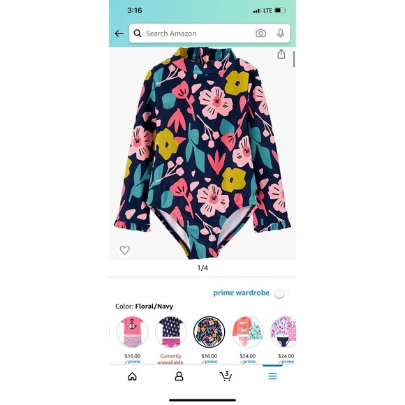 Long sleeve toddler girl bathing suit - Picture 1 of 1